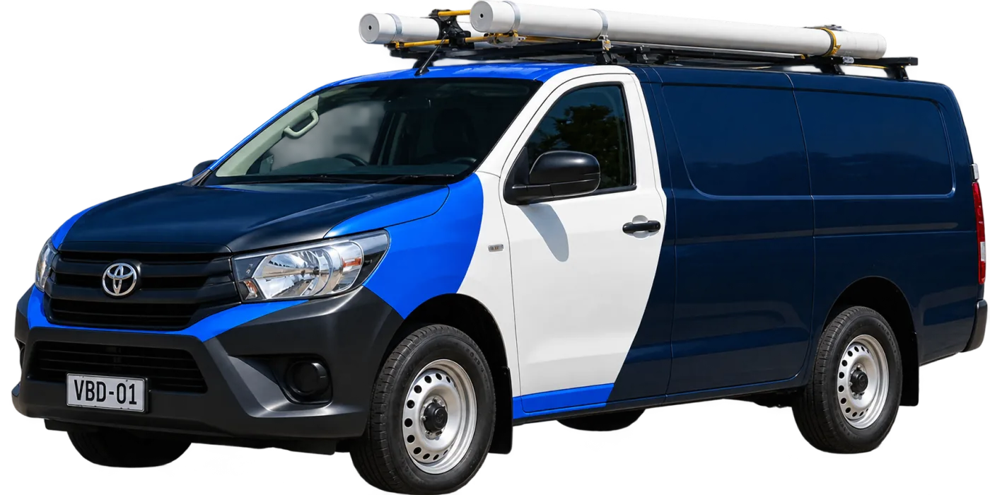 Our van, covering Lane Cove and the surrounding suburbs
